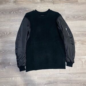 Bershka Sweater With Nylon Sleeves